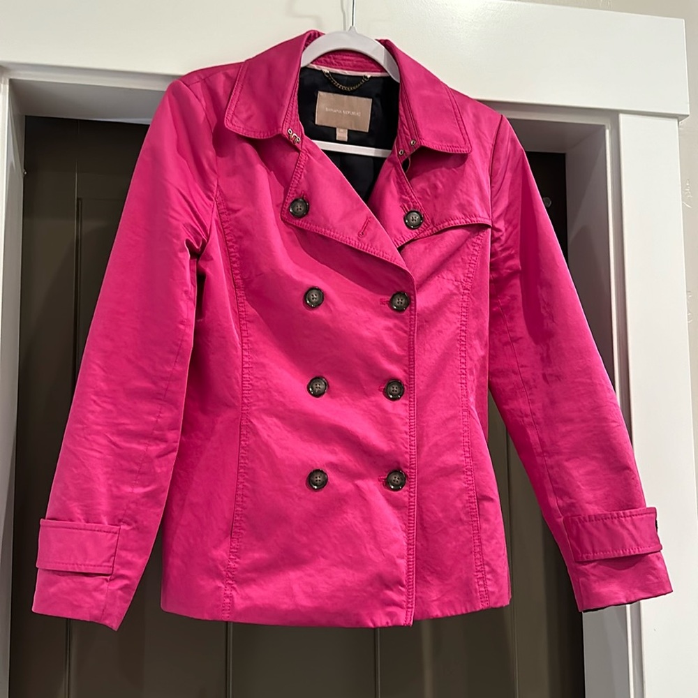 Banana Republic bright pink coat